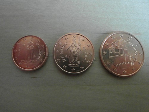 Euro cent münzen aus - 1+2+5,